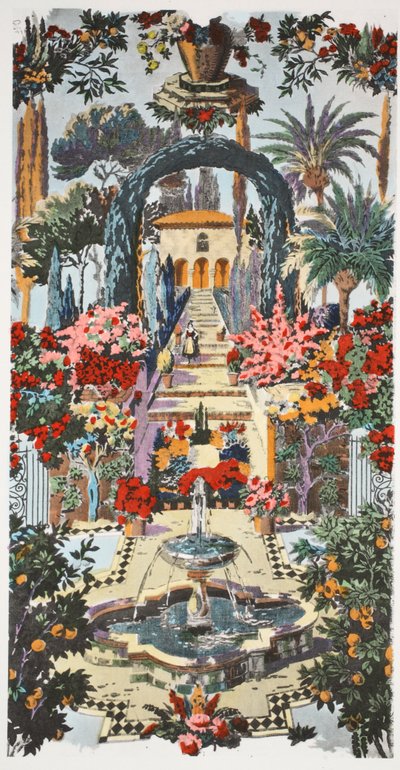 Spanish garden, pub. 1933 by Harry Wearne